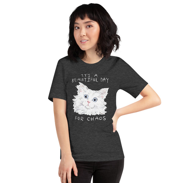 Grey cat sale t shirt