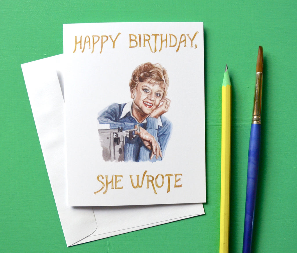 murder she wrote birthday card